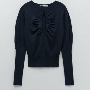 ✨2 for $25✨ Zara Puff Sleeve Cut Out Sweater